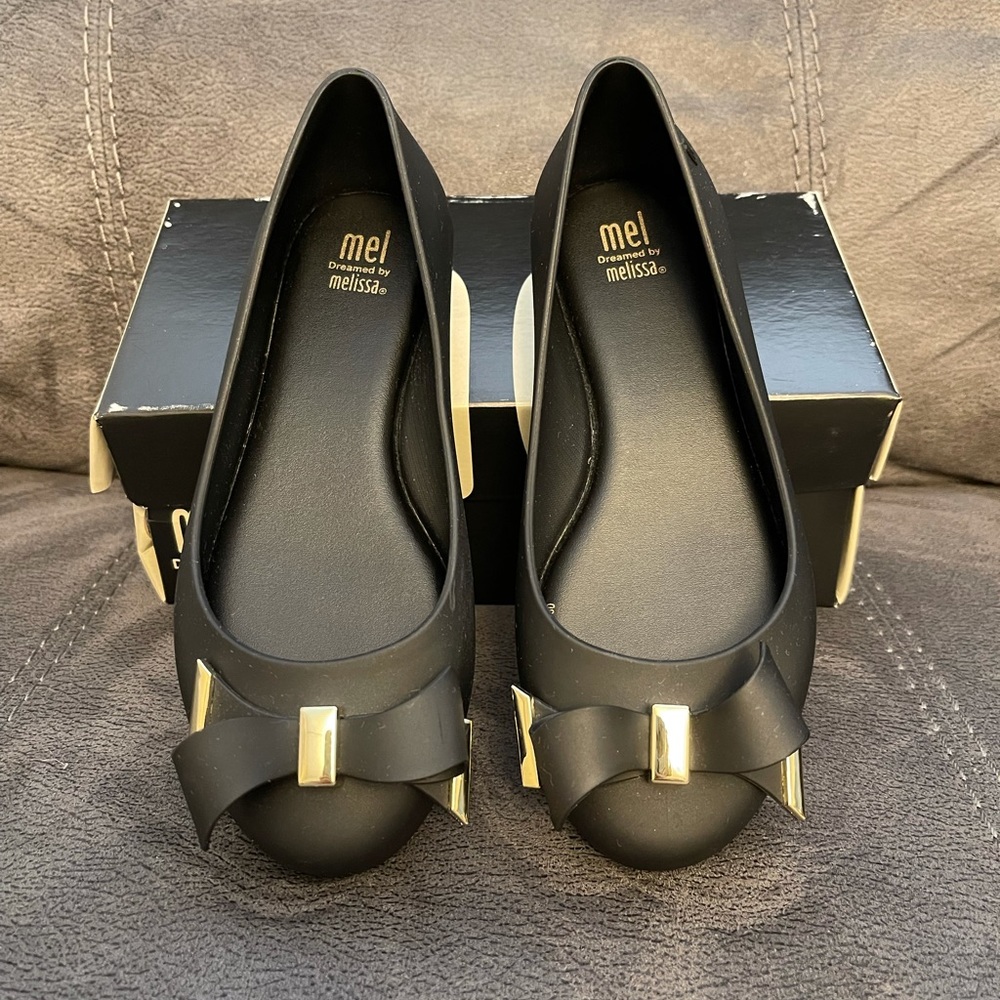 Mini Melissa girl’s ballet flats - black